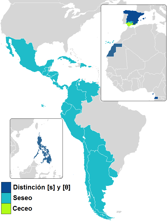 Seseo y ceceo en la Hispanoamérica